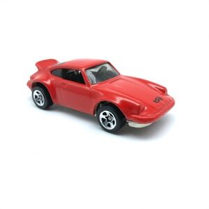 Hot Wheels Porsche 911 Sports Car Red 5 Spoke Wheels Die Cast 1/64 Scale Loose